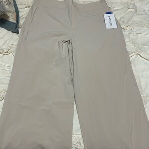 Athleta Wide Leg Pants in Beige